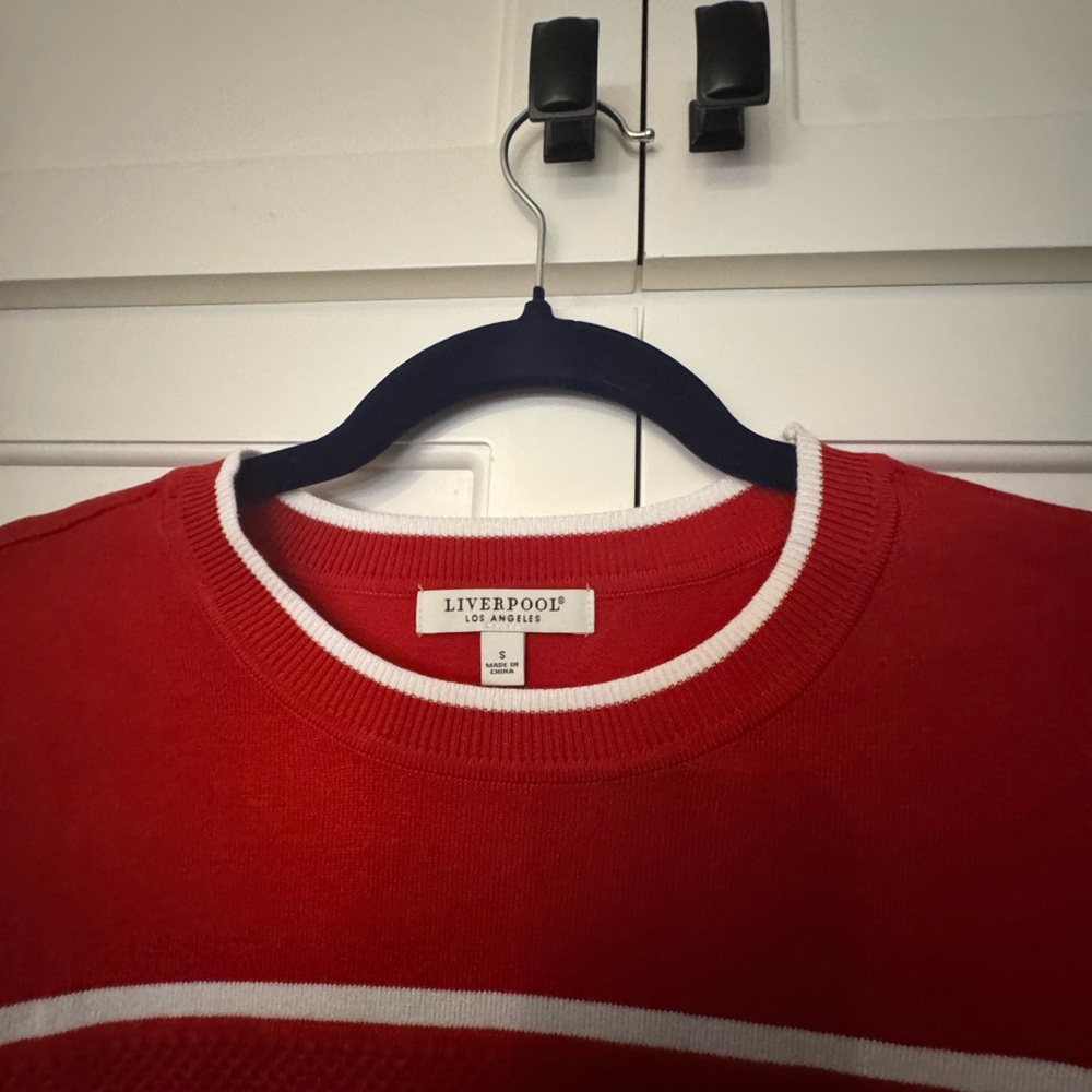Liverpool Red and White Striped Top - Picture 3 of 3